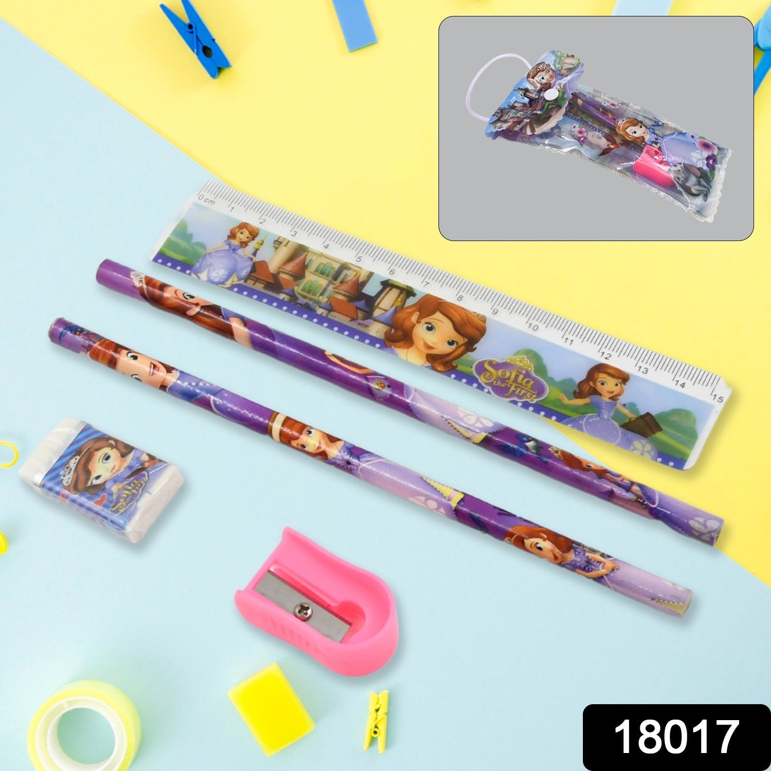 5 in 1 Mix Stationery Gift Set for Kids, Stationary Set Including 2 Pencil, Ruler, Rubber, Pencil Sharpener, School, Office Product Gift (5 Pcs Set) 5 in 1 Mix Stationery Gift Set for Kids, Stationary Set Including 2 Pencil, Ruler, Rubber, Pencil Sharpener, School, Office Product Gift (5 Pcs Set)